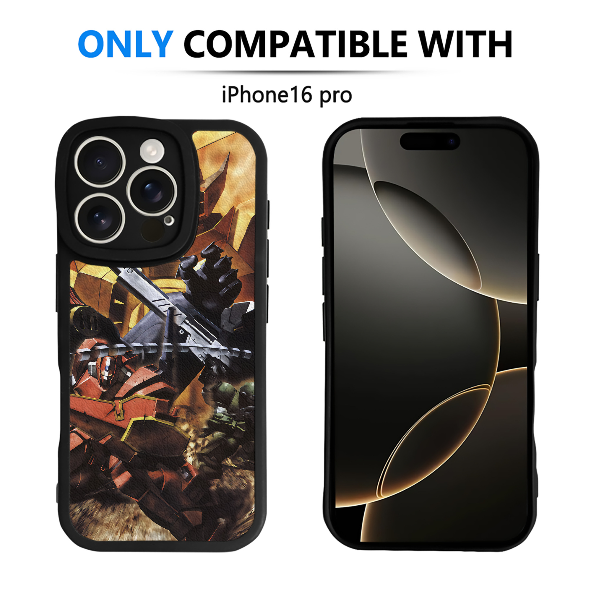 （画像用） 機動戦士ガンダム Mobile Suit Gundam 【iPhone 16シリーズ対応】シリコンスマホケース（レザー調） 材質：シリコン